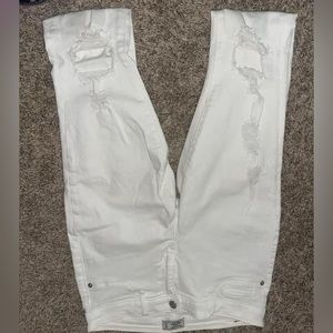 White distress jeans